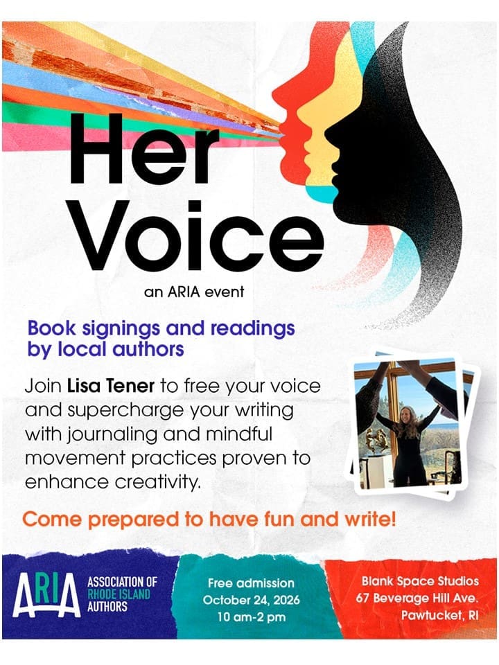 HER VOICE book signings and readings by local authors.