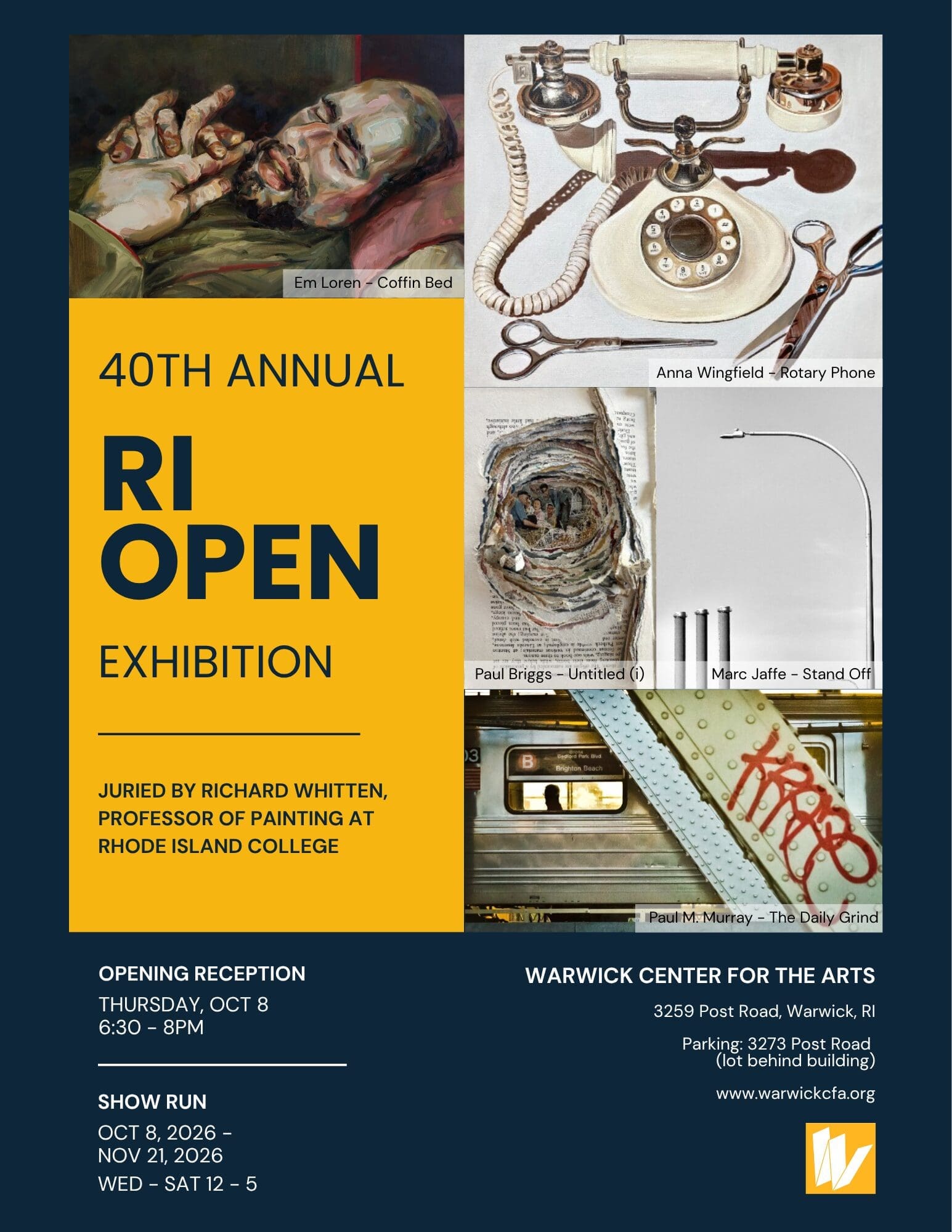 Poster for the 40th Annual Rhode Island Open at the Warwick Center for the Arts